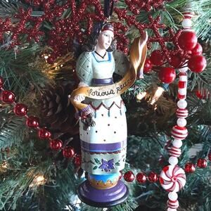 Tracy Porter Vintage 1997 "Glorious Peace Hand Painted Angel Christmas Ornament